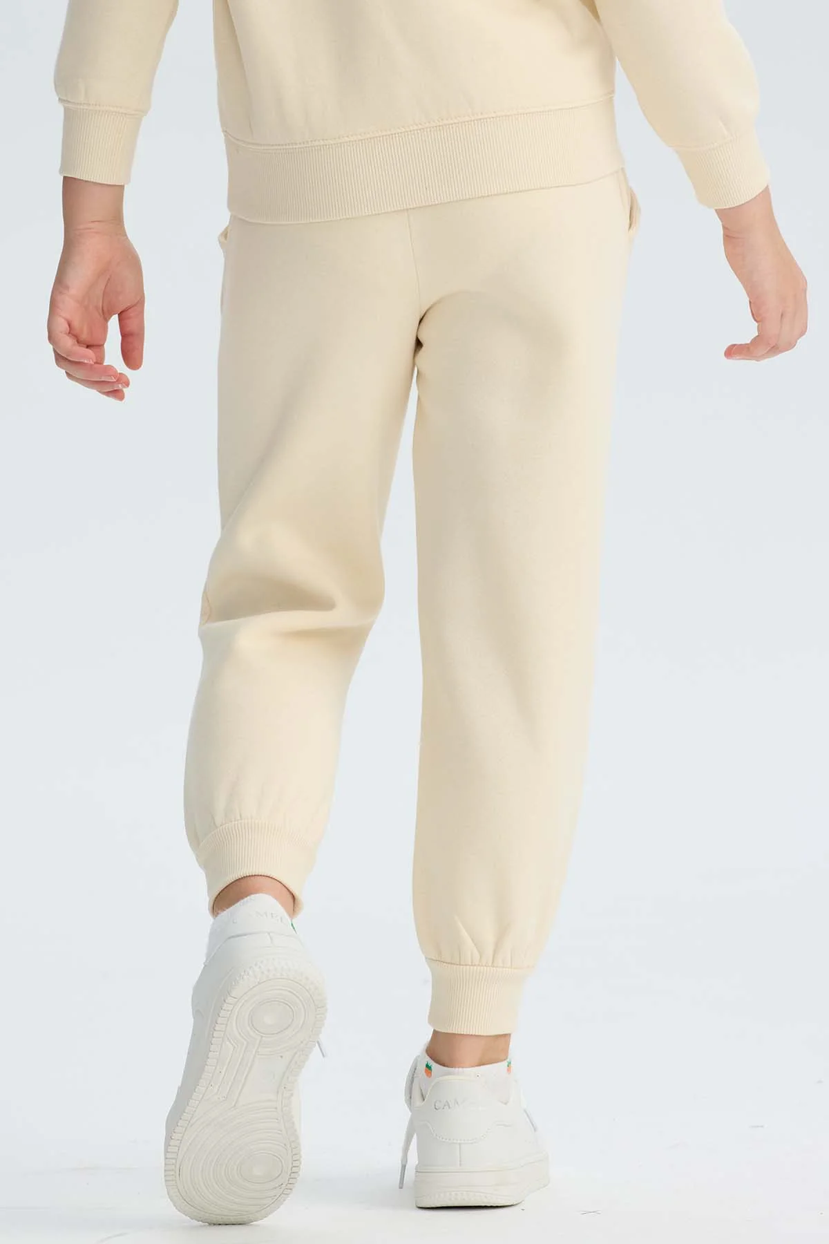 Pantalón Buzo Niña Jogger Minie Beige - Image 2