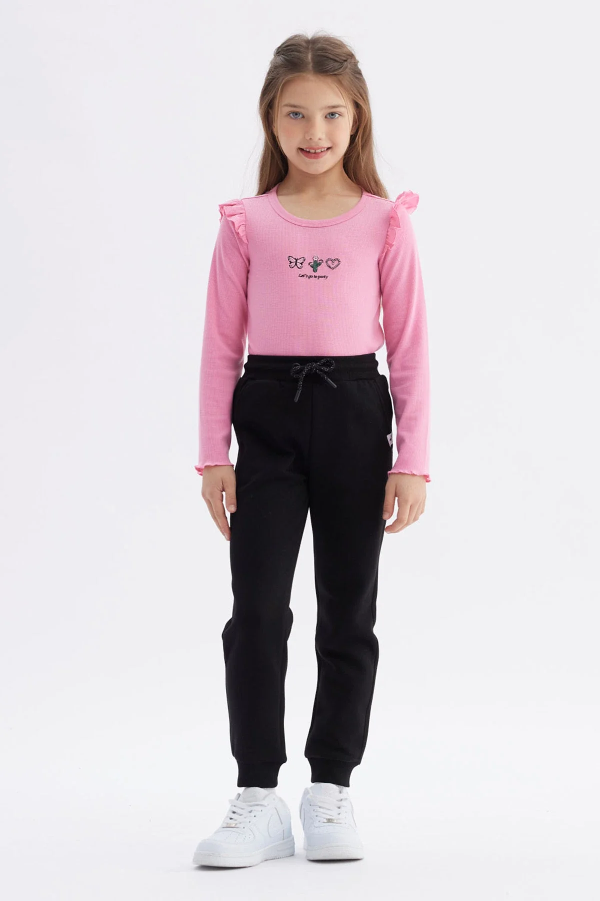 Pantalón Buzo Niña Jogger Negro - Image 4