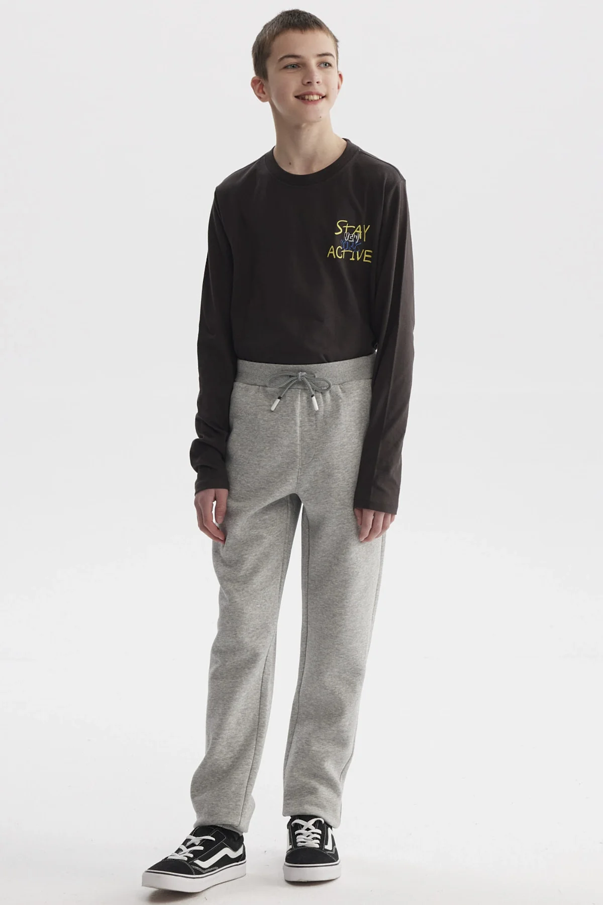 Pantalón Buzo Niño Bipack Teen Gris Melange - Image 7