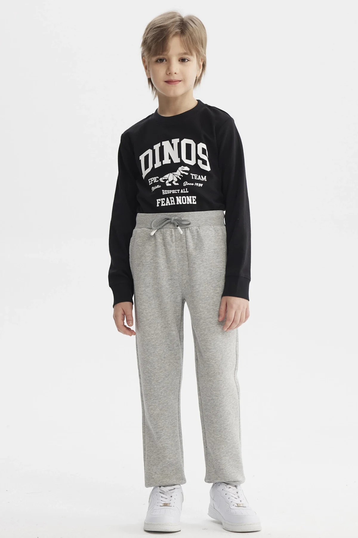 Pantalón Buzo Niño Bipack Toddler Gris Melange - Image 7