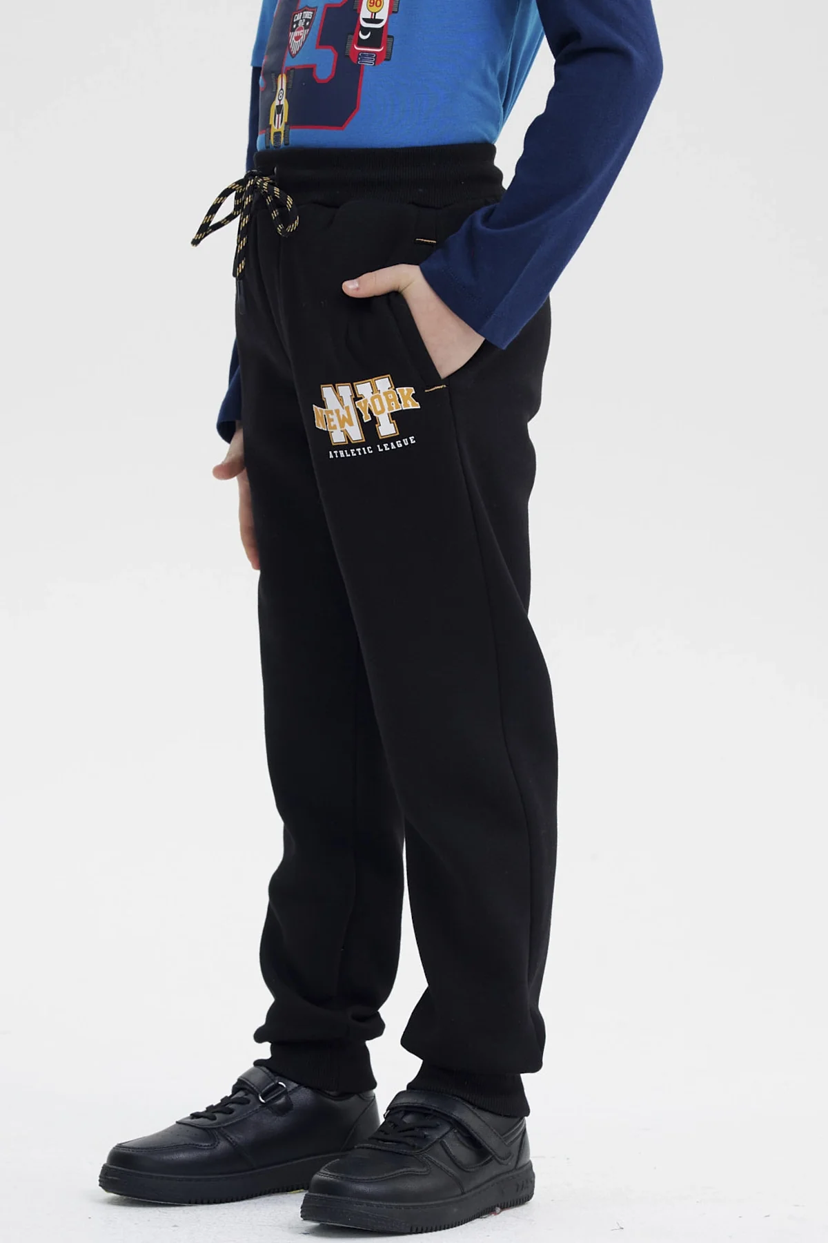 Pantalón Buzo Niño Jogger Negro - Image 2