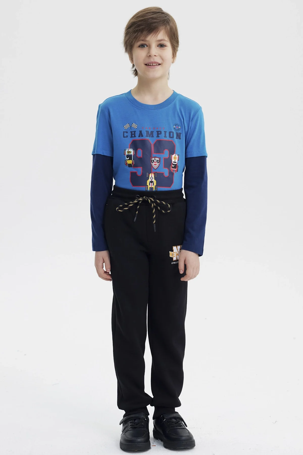 Pantalón Buzo Niño Jogger Negro - Image 4