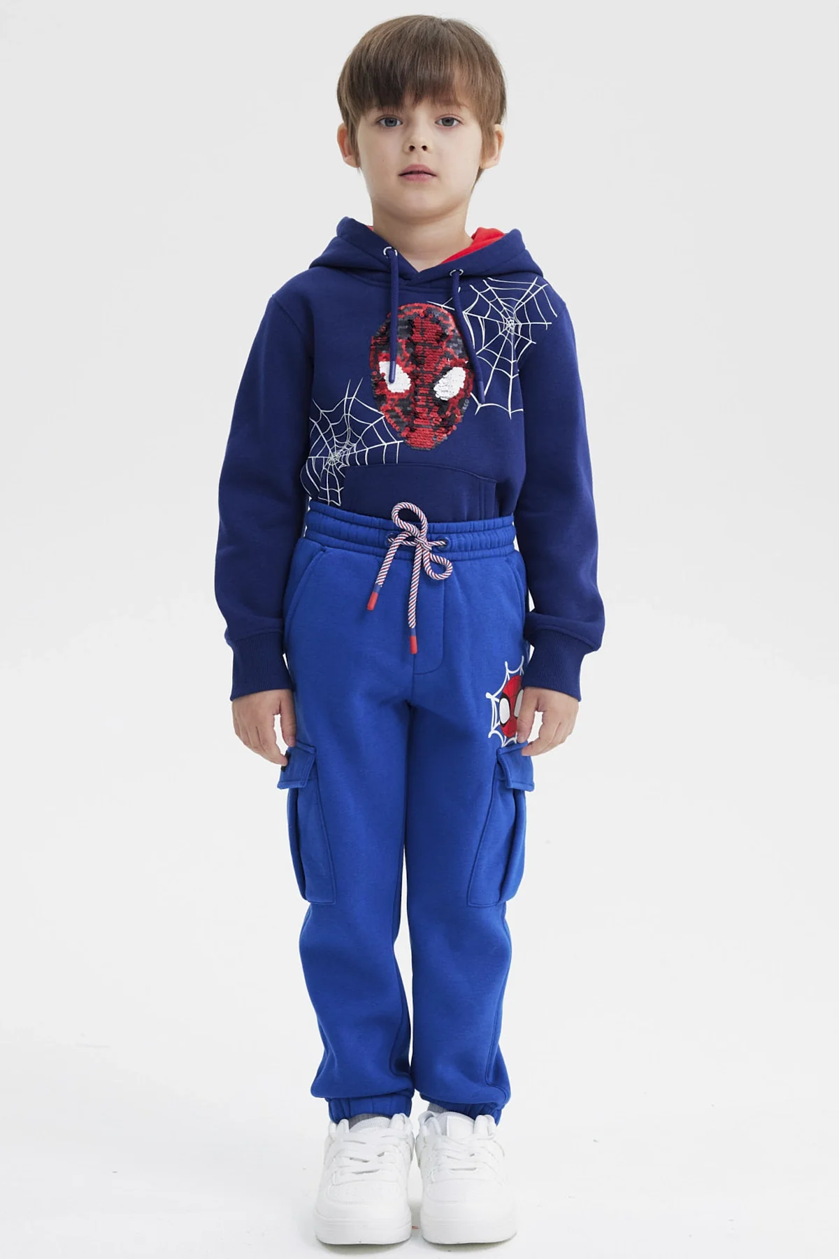Pantalón Buzo Niño Jogger Telaraña Azul Marino - Image 4