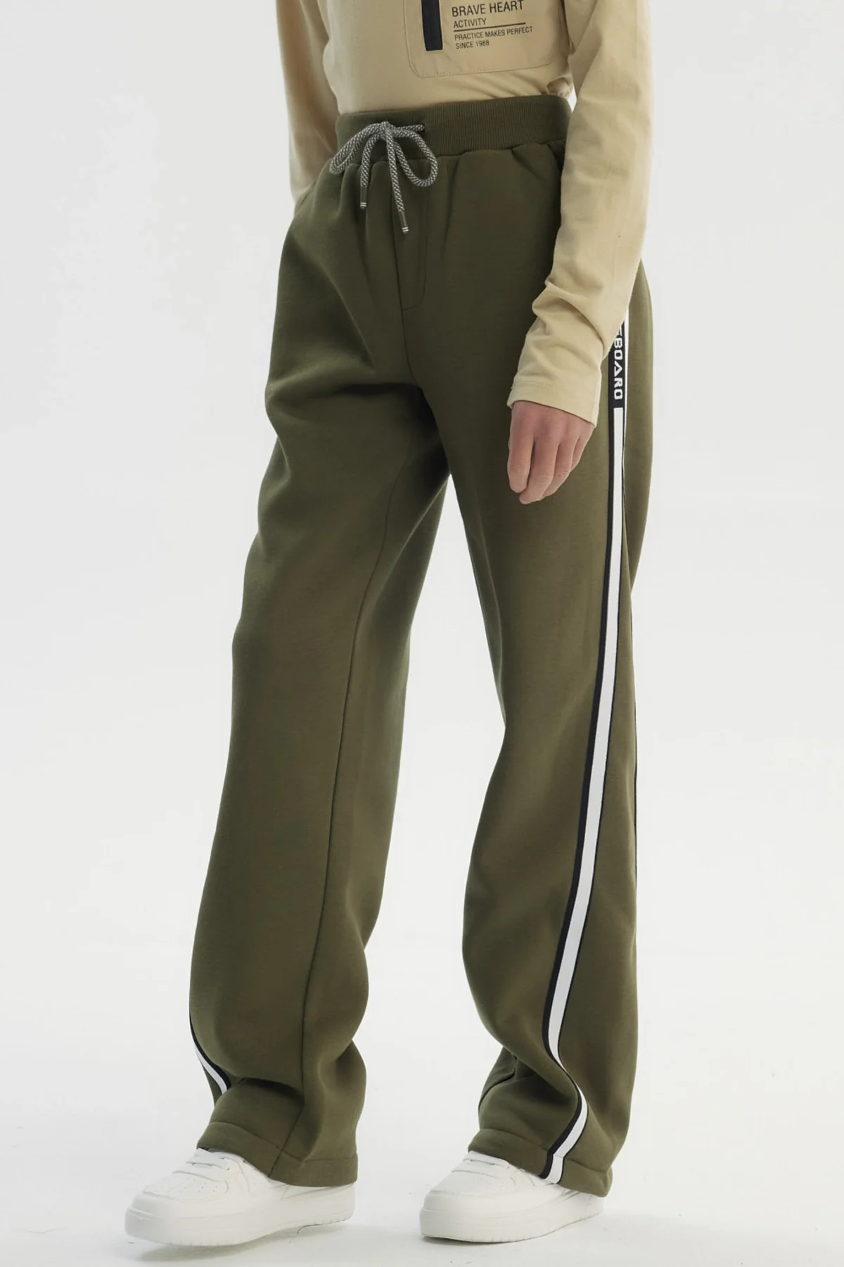 Pantalón Buzo Niño Pitillo Verde Militar - Image 2