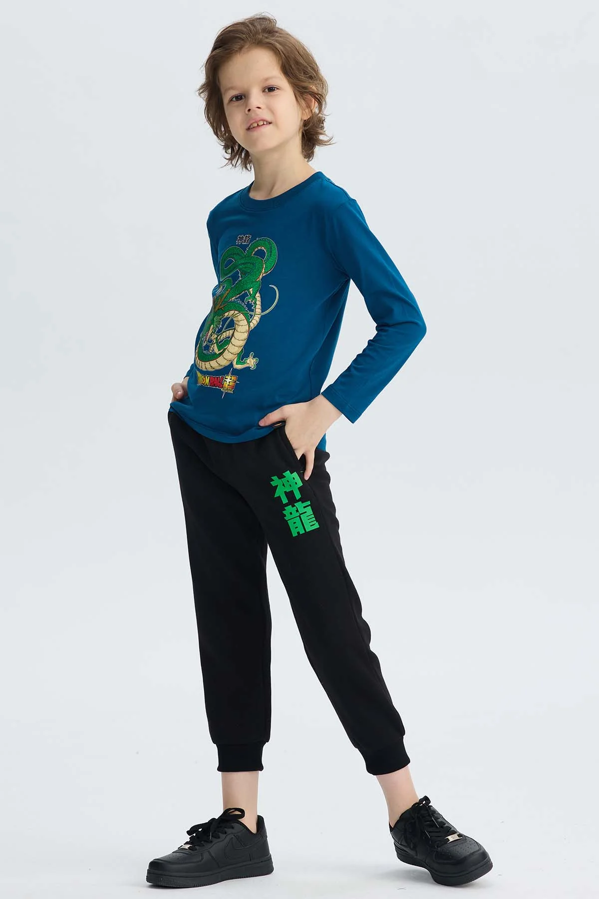 Pantalón Buzo Niño Shenlong Dra Negro - Image 4