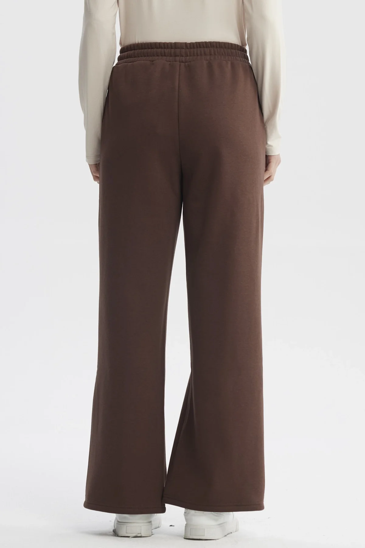 Pantalon De Buzo Mujer Wide Leg Cafe - Image 3