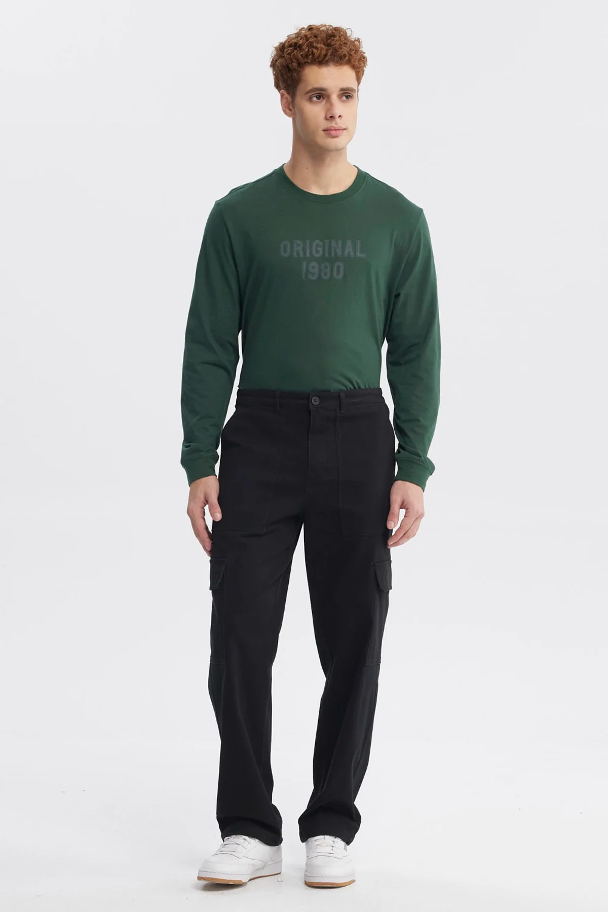Pantalón Hombre Bolsillo Cargo Negro - Image 4