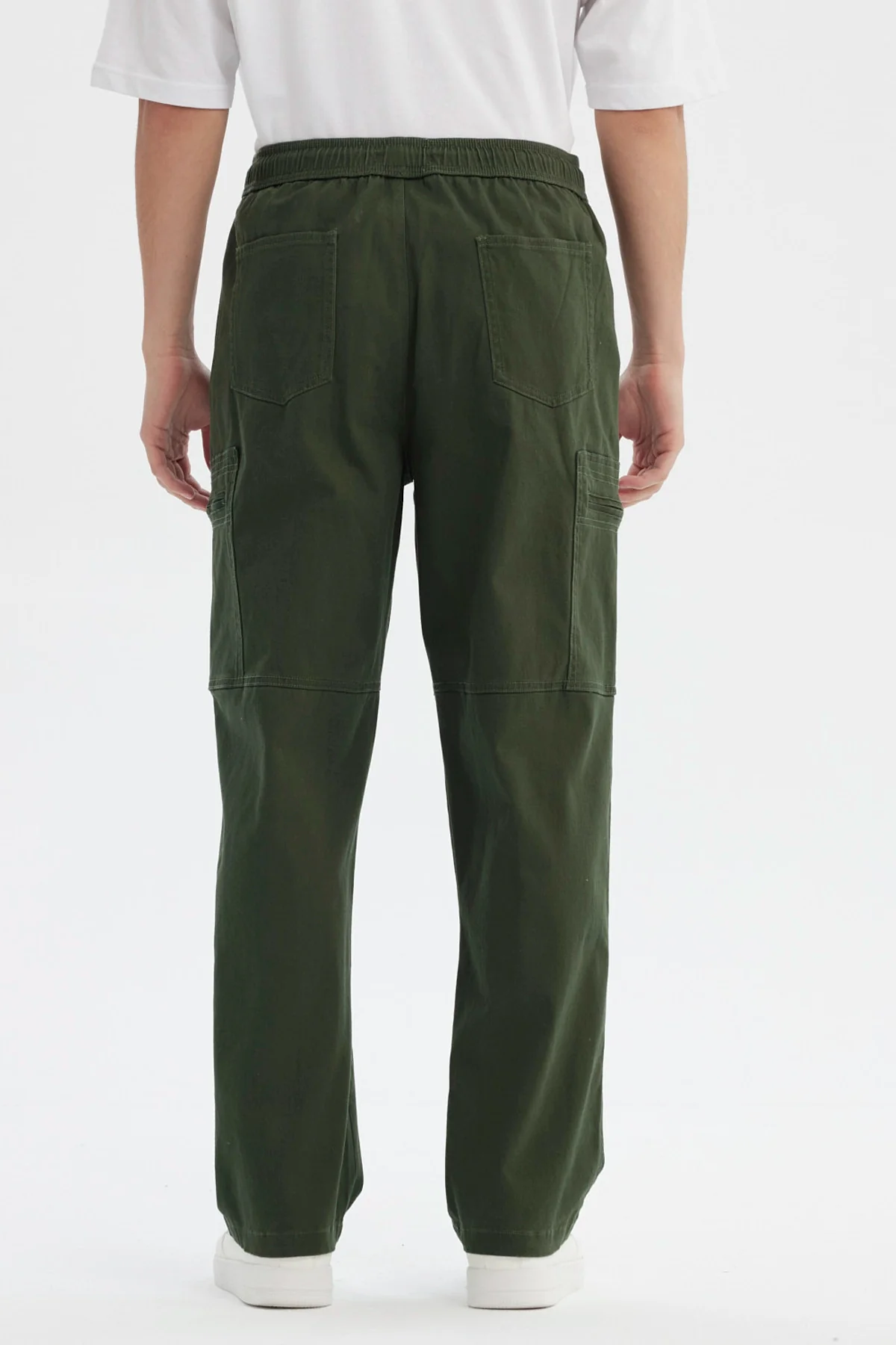 Pantalón Hombre Calce Recto Verde Militar - Image 3
