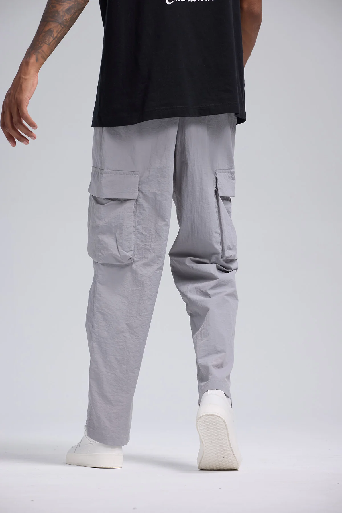 Pantalón Hombre Cargo Taslan Gris - Image 3