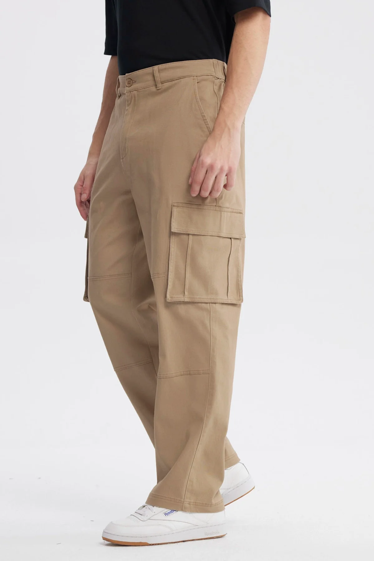 Pantalón Hombre Cargo Wide Leg Kaki - Image 2