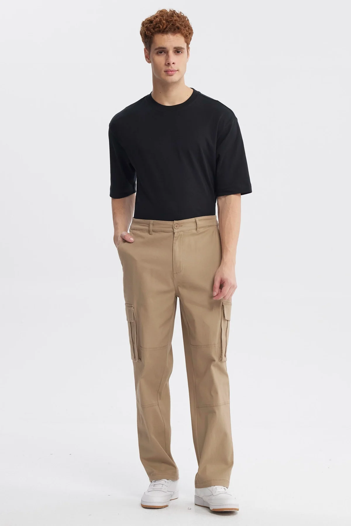 Pantalón Hombre Cargo Wide Leg Kaki - Image 4