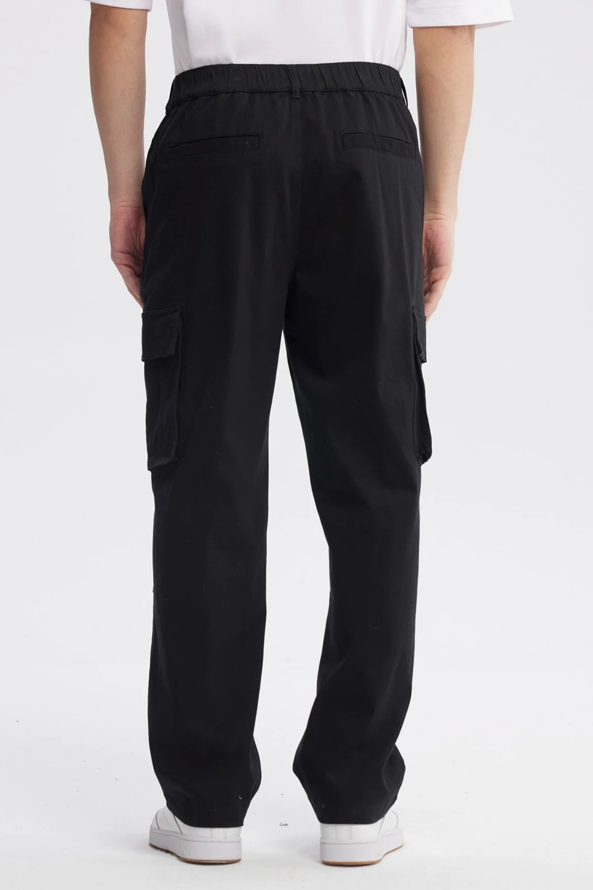 Pantalón Hombre Cargo Wide Leg Negro - Image 3
