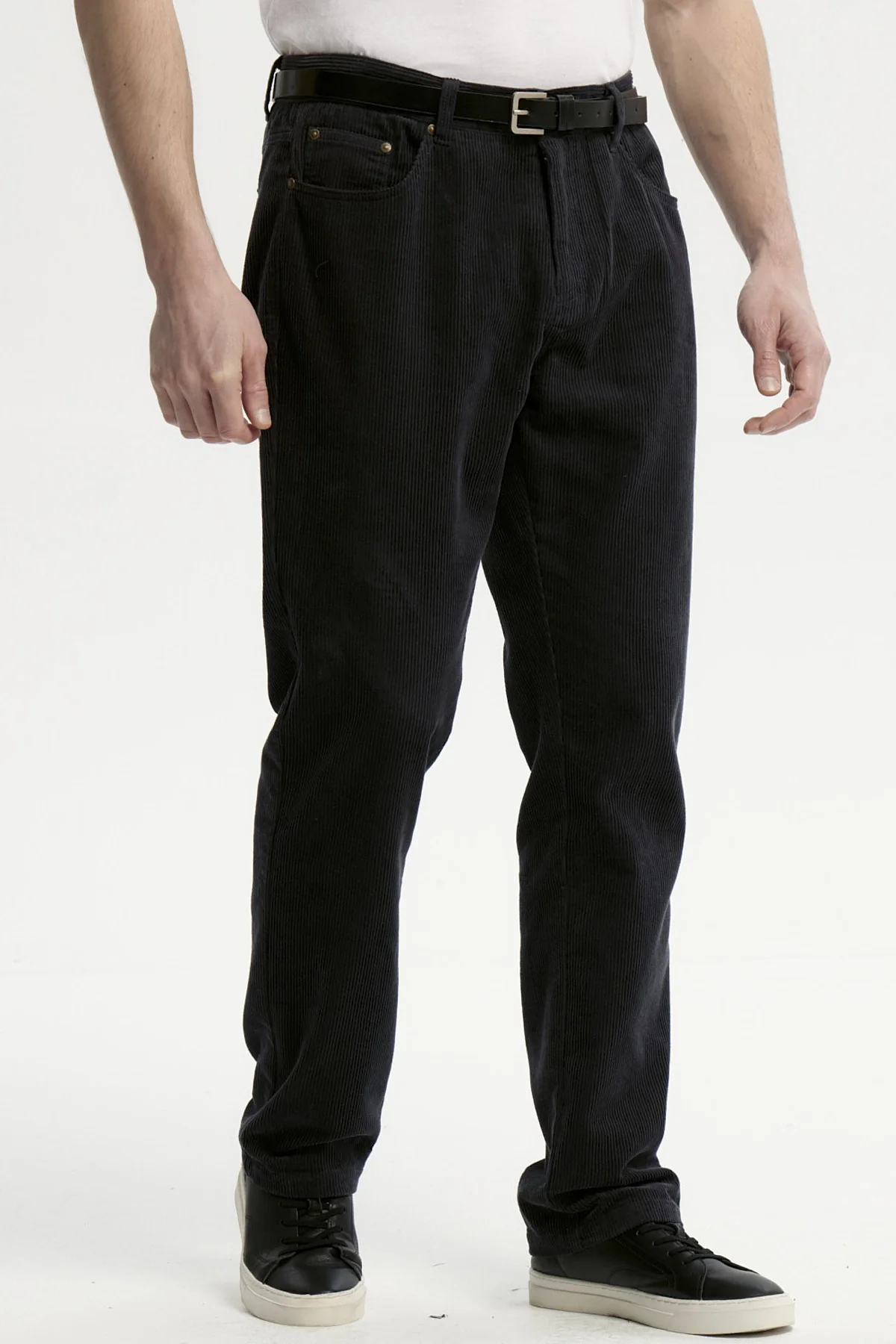 Pantalón Hombre Cotelé Azul Oscuro - Image 2