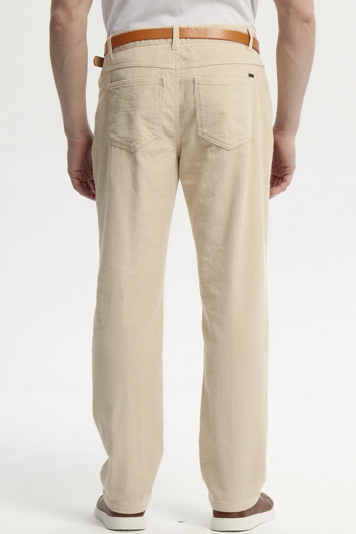 Pantalón Hombre Cotelé Beige - Image 3