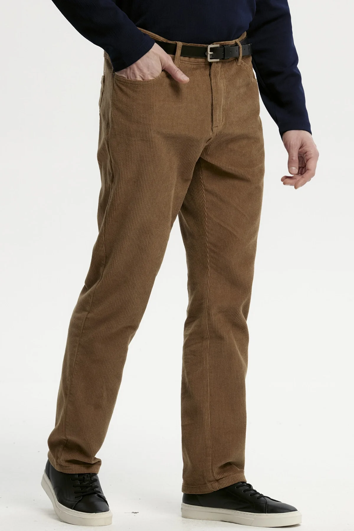 Pantalón Hombre Cotelé Café Claro - Image 2