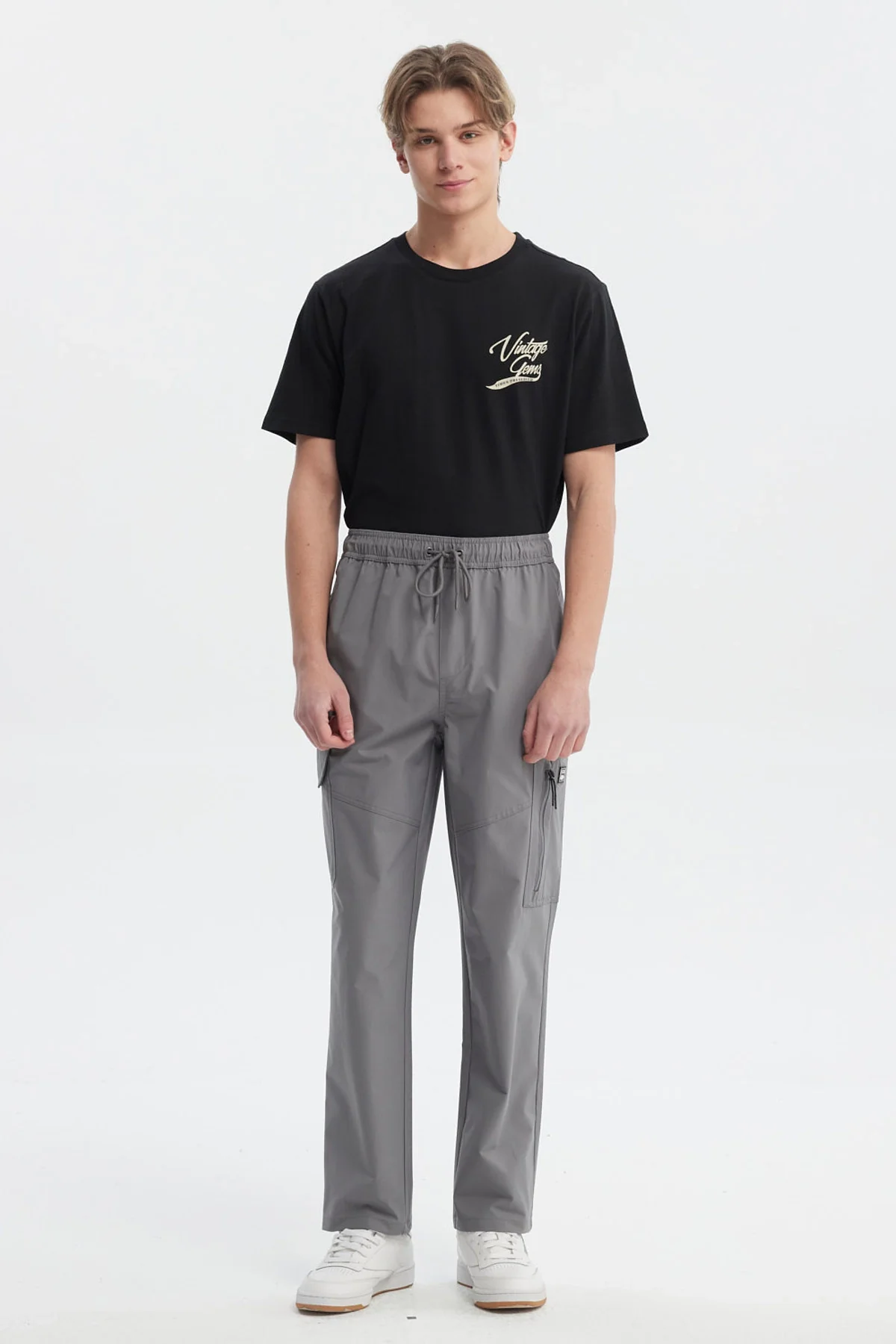 Pantalón Hombre Juvenil Calce Recto Gris - Image 4
