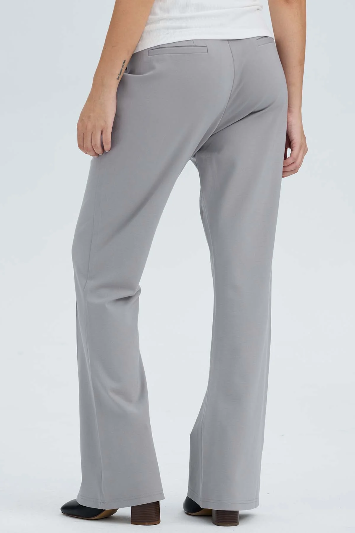 Pantalón Mujer 2 Botones Gris - Image 3