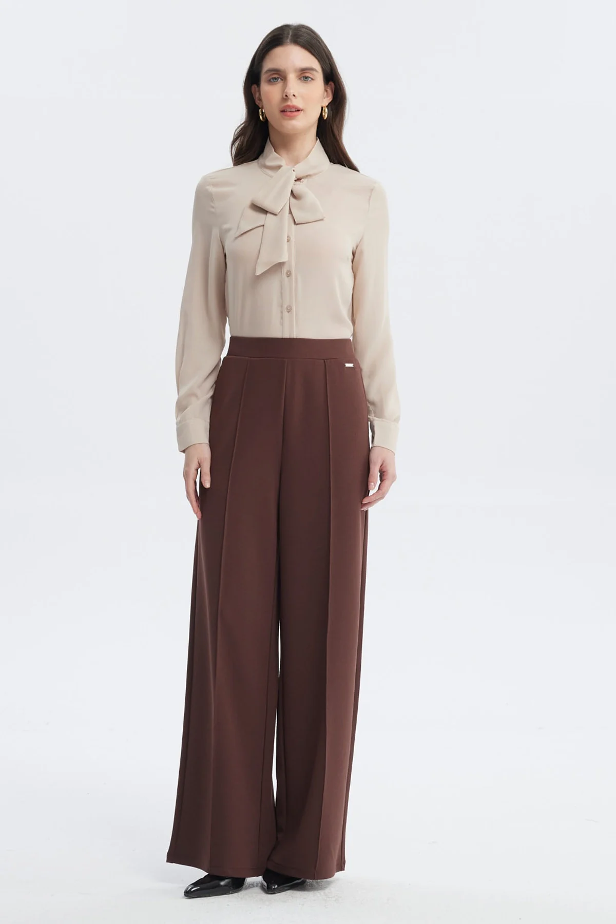 Pantalón Mujer Calce Recto Café Oscuro - Image 4