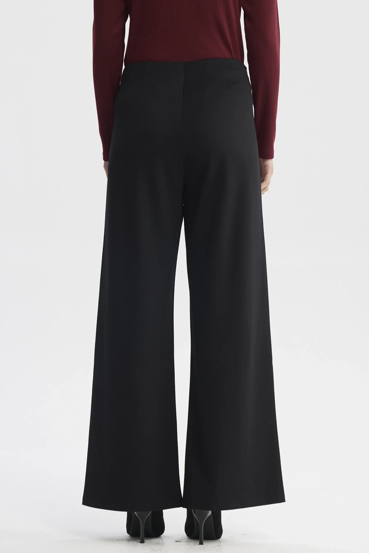 Pantalón Mujer Calce Recto Tapeta Botones Negro - Image 3