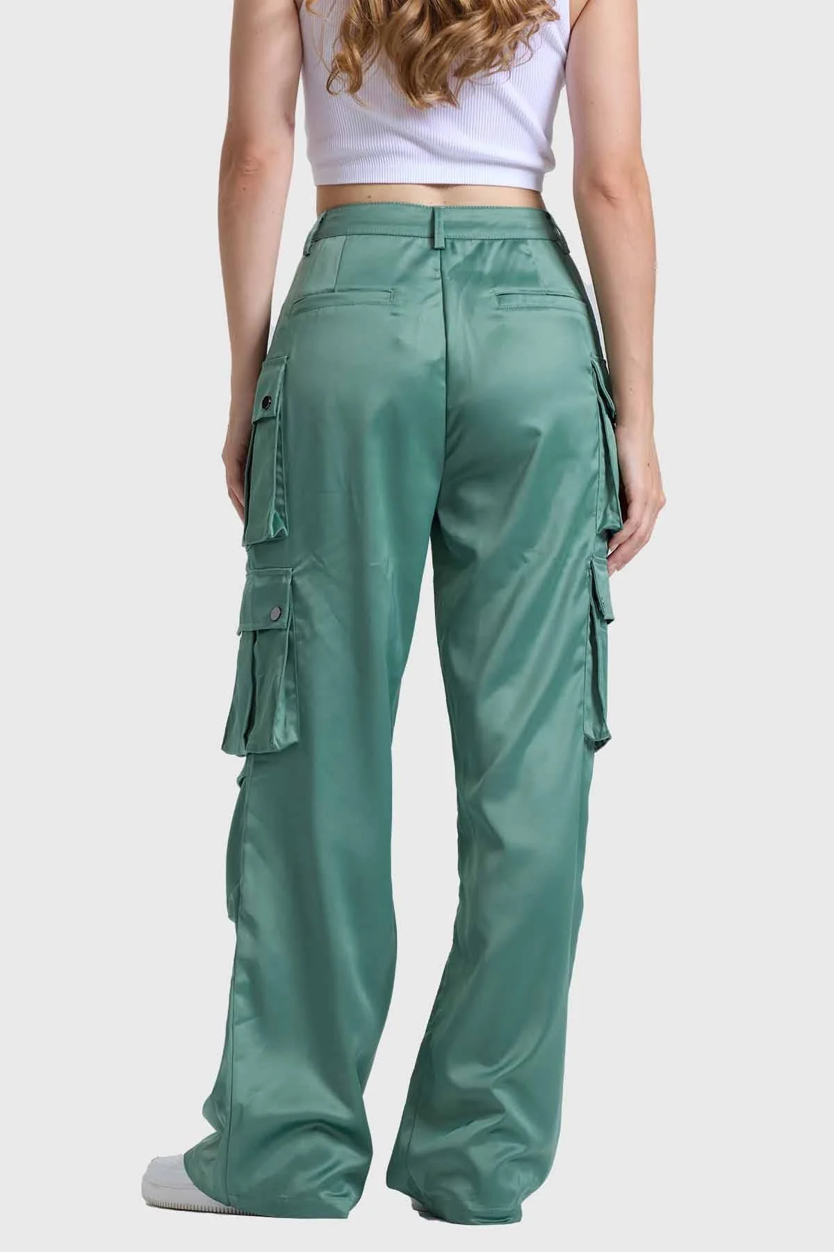 Pantalón Mujer Cargo Verde - Image 2