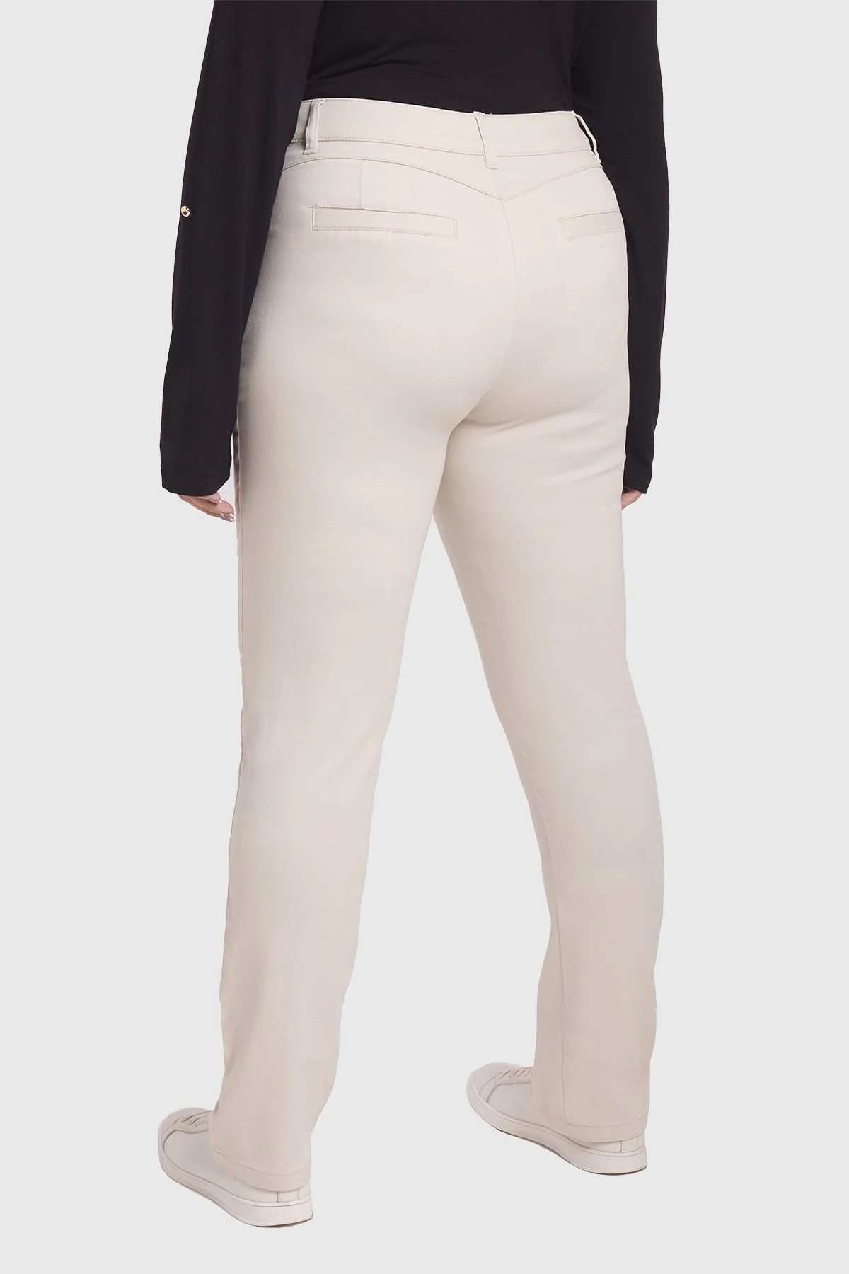 Pantalón Mujer Con Bolsillos Arena - Image 2