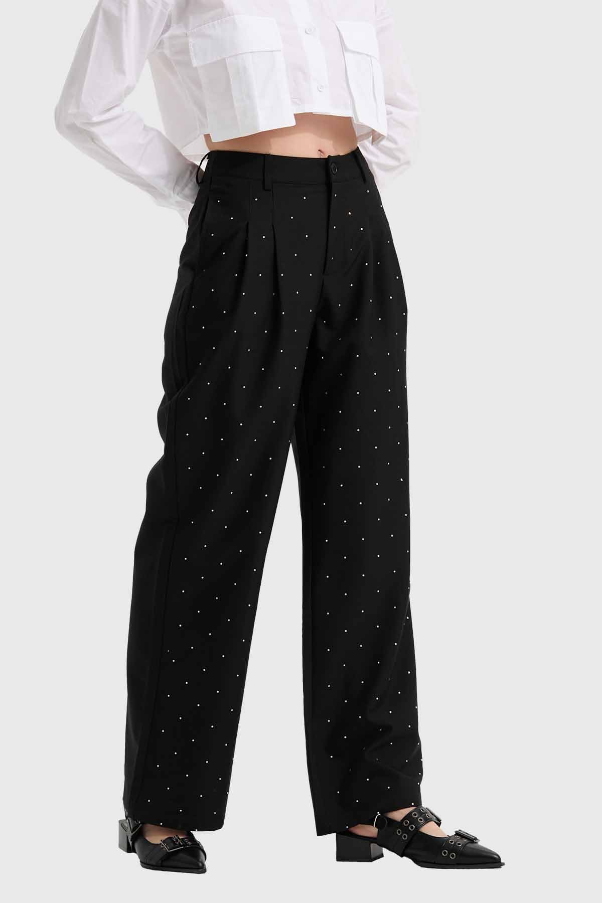 Pantalón Mujer Con Bolsillos Negro - Image 2