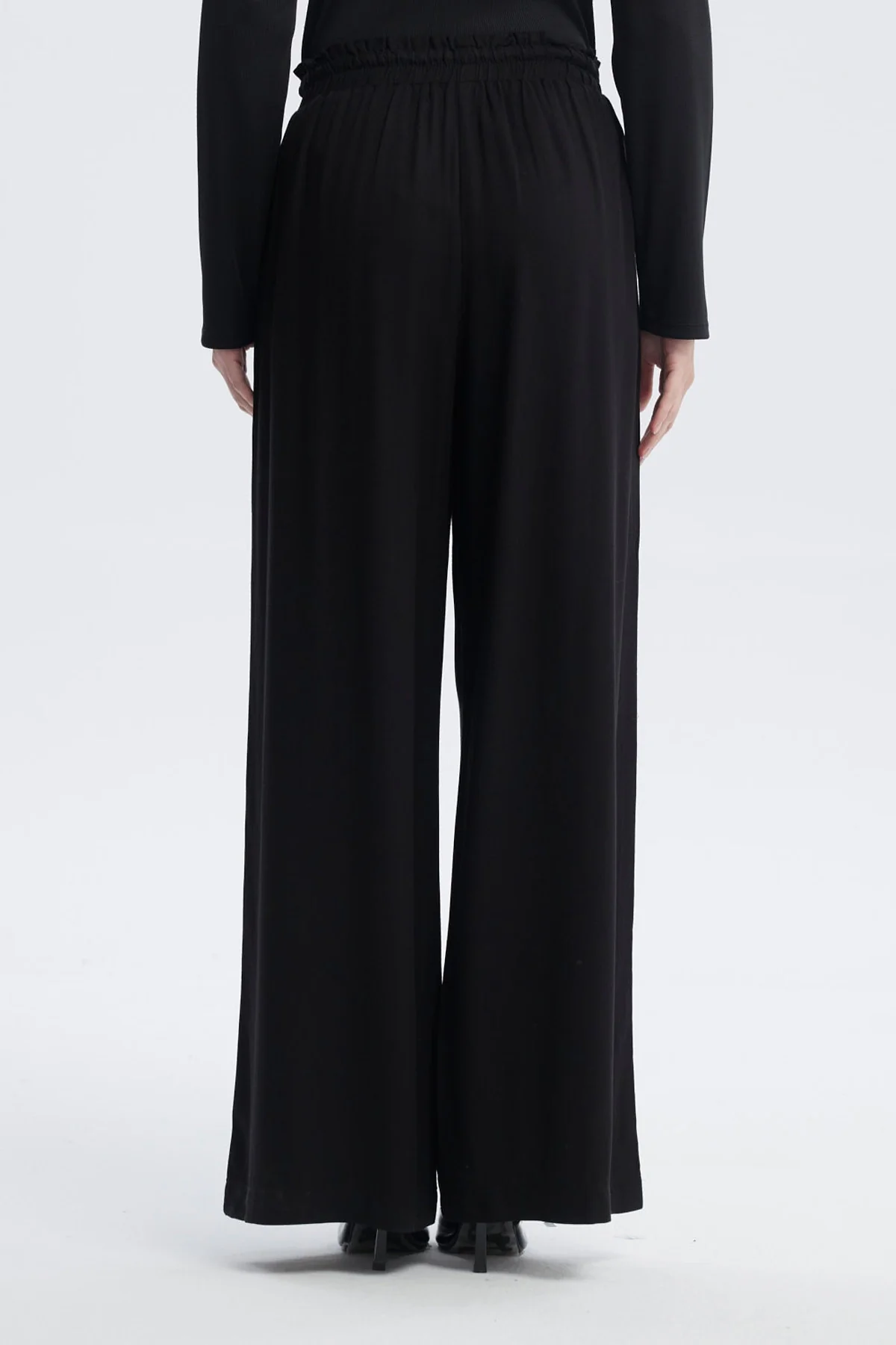 Pantalón Mujer Con Lazo Cintura Negro - Image 3