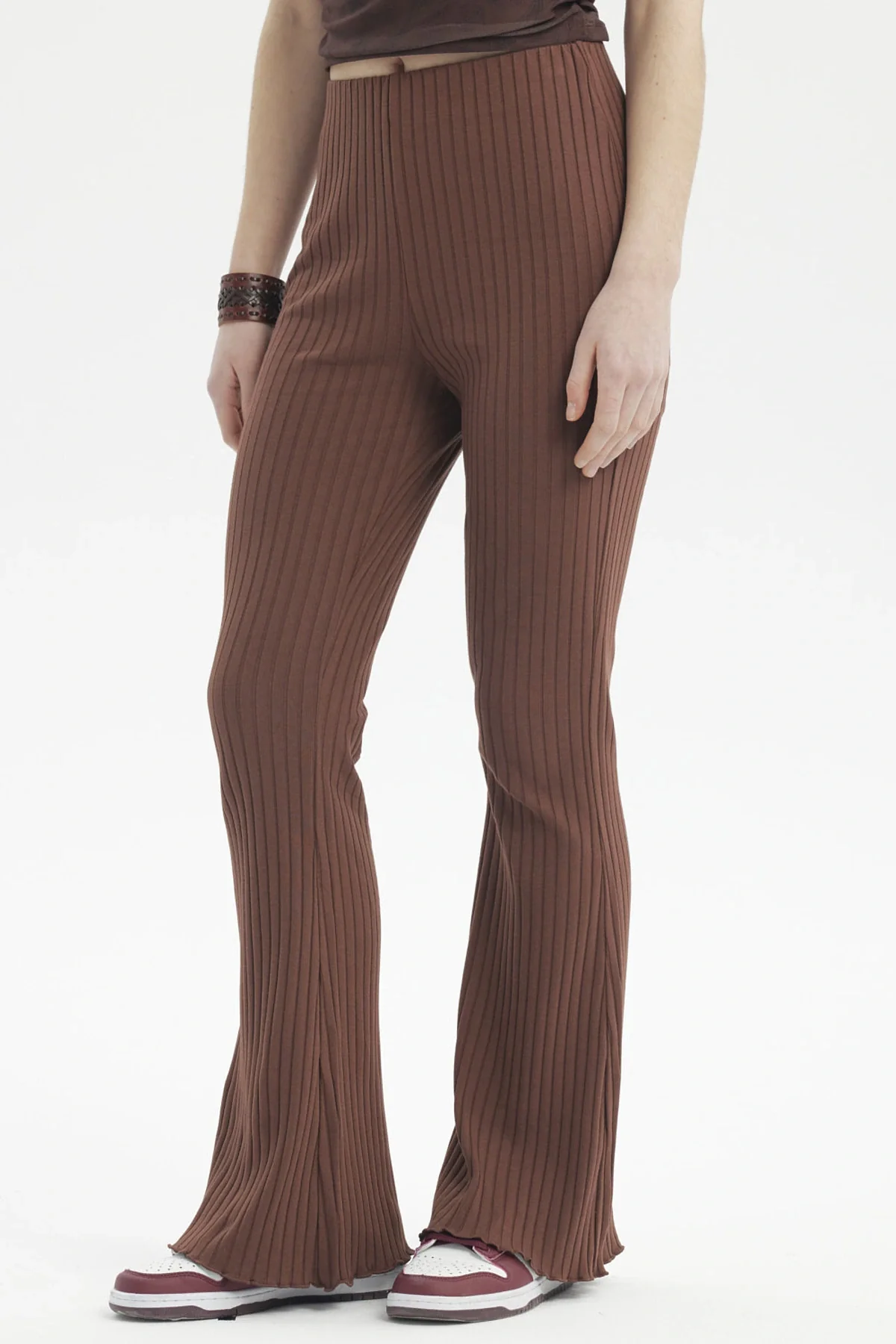 Pantalón Mujer Flare Café Oscuro - Image 2