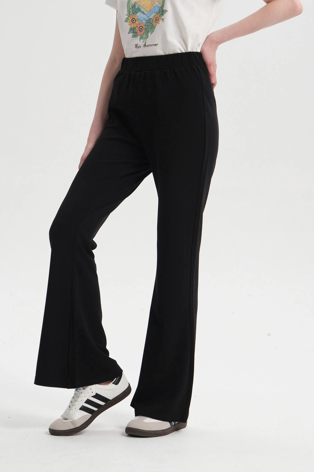 Pantalón Mujer Flare Negro - Image 2