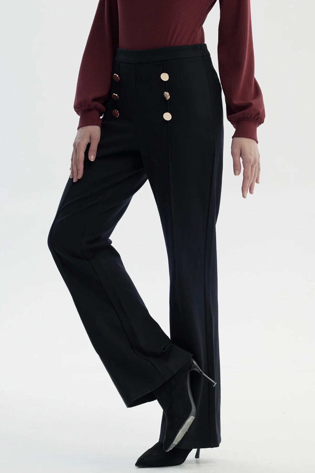 Pantalón Mujer Flare Negro - Image 2