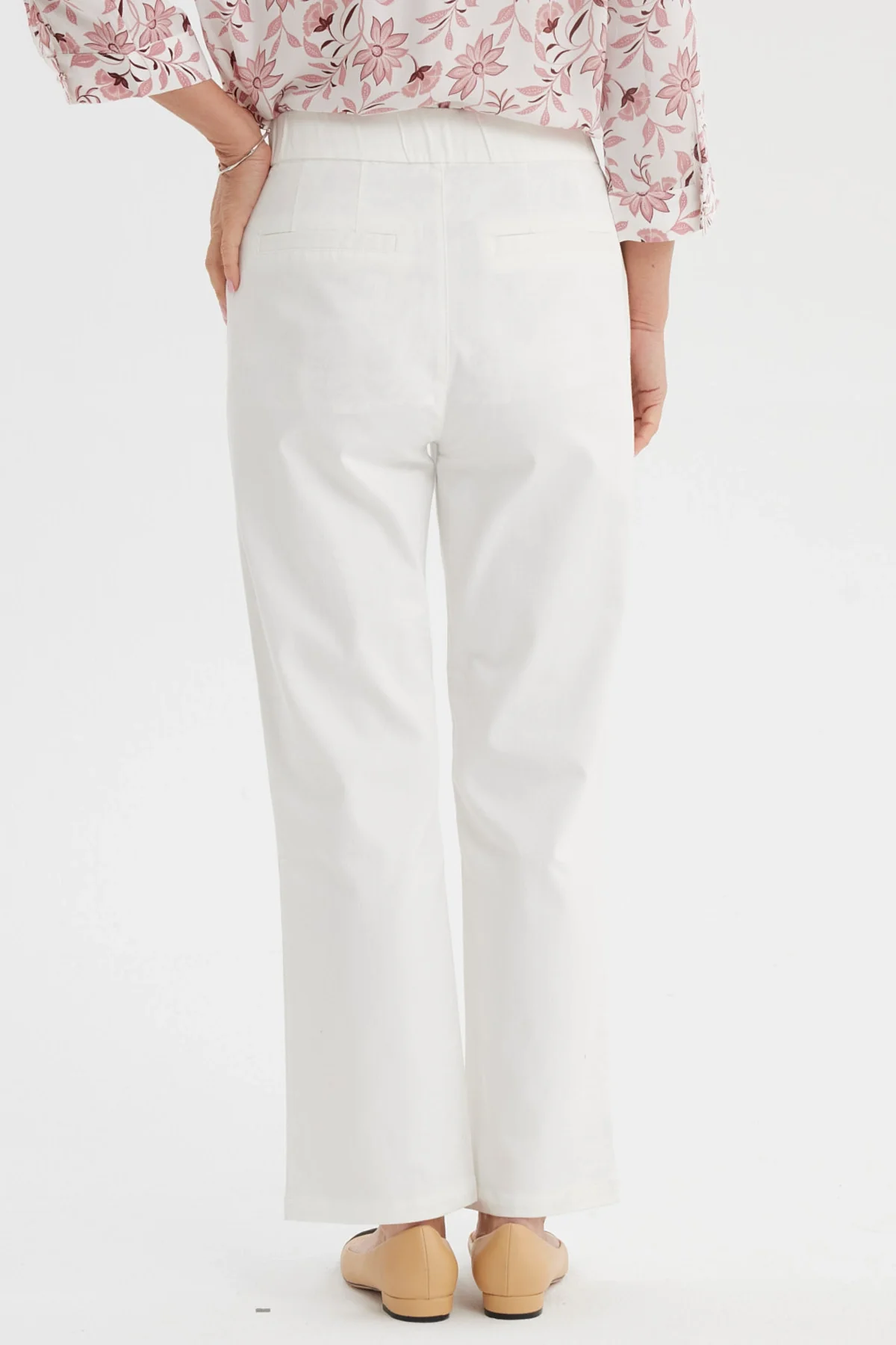 Pantalón Mujer Gabardina Crudo - Image 3