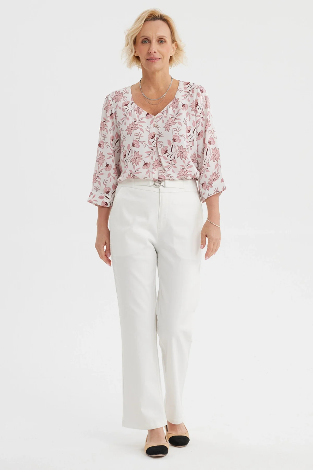 Pantalón Mujer Gabardina Crudo - Image 4