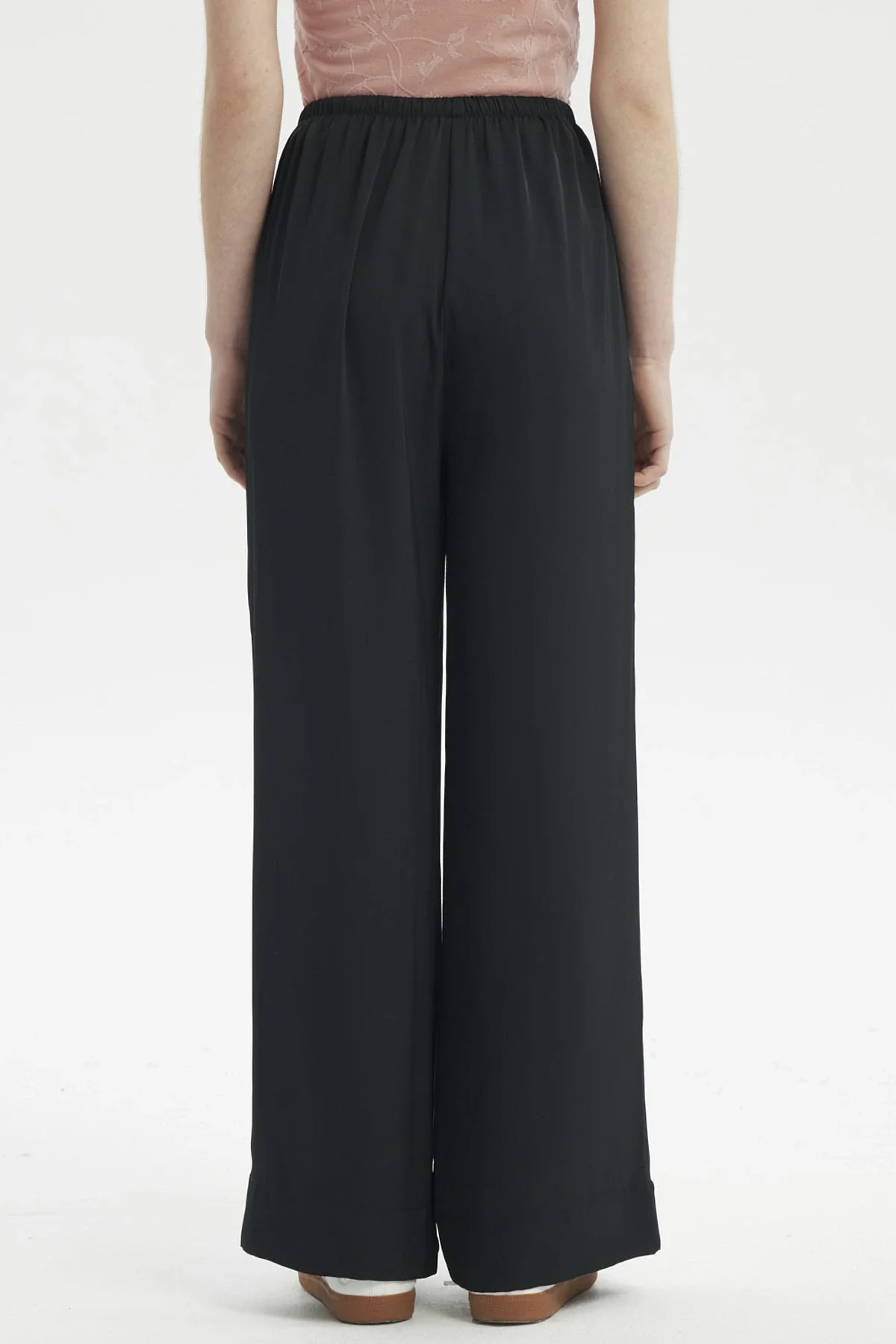 Pantalón Mujer Holgado Amplio Con Cordón Negro - Image 3