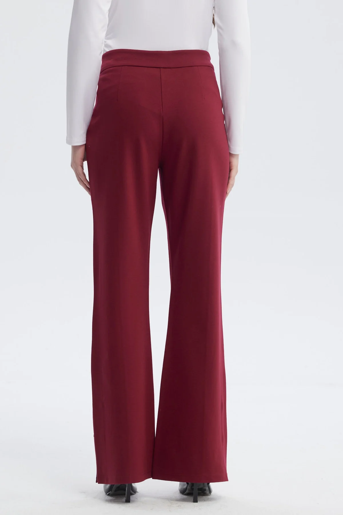 Pantalón Mujer Leve Flare Burdeo - Image 3