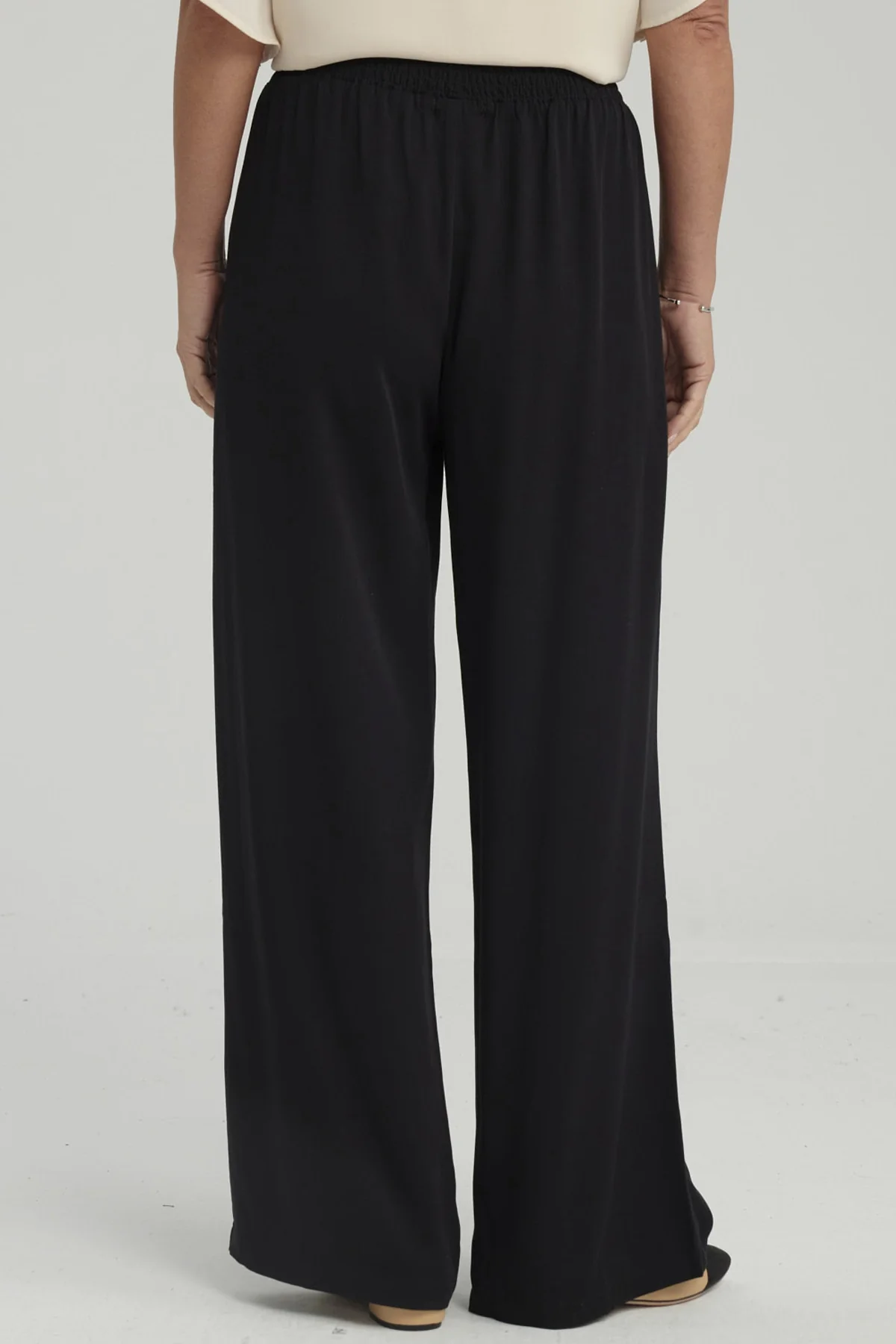 Pantalón Mujer Palazzo Print Negro - Image 3