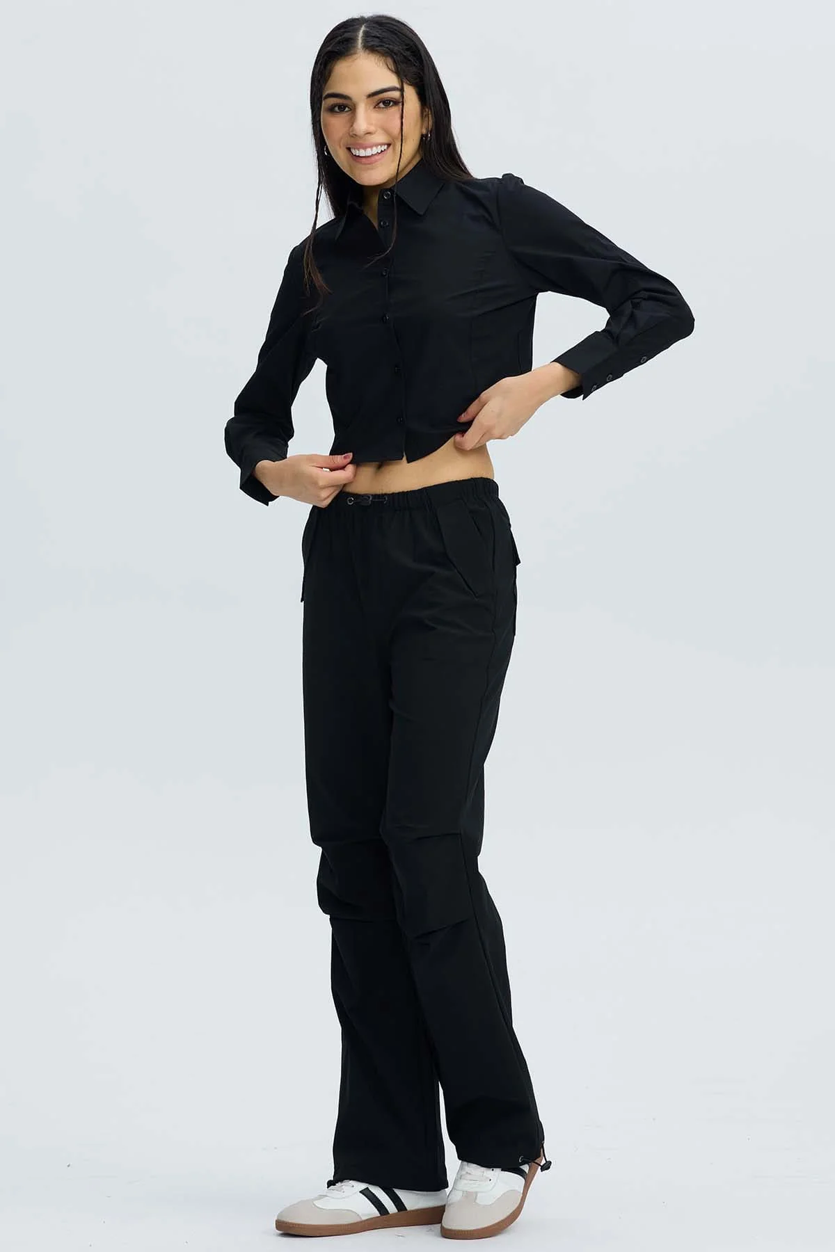Pantalón Mujer Parachute Tankas Negro - Image 4