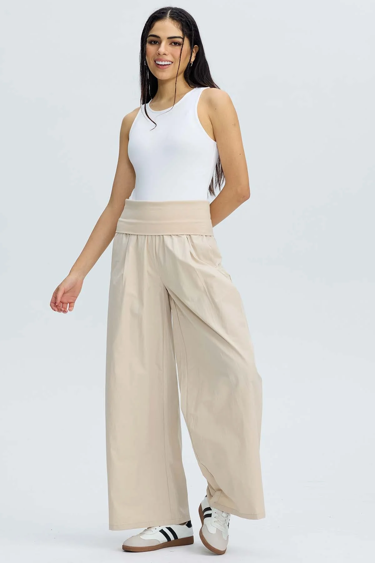 Pantalón Mujer Pretina Beige - Image 4