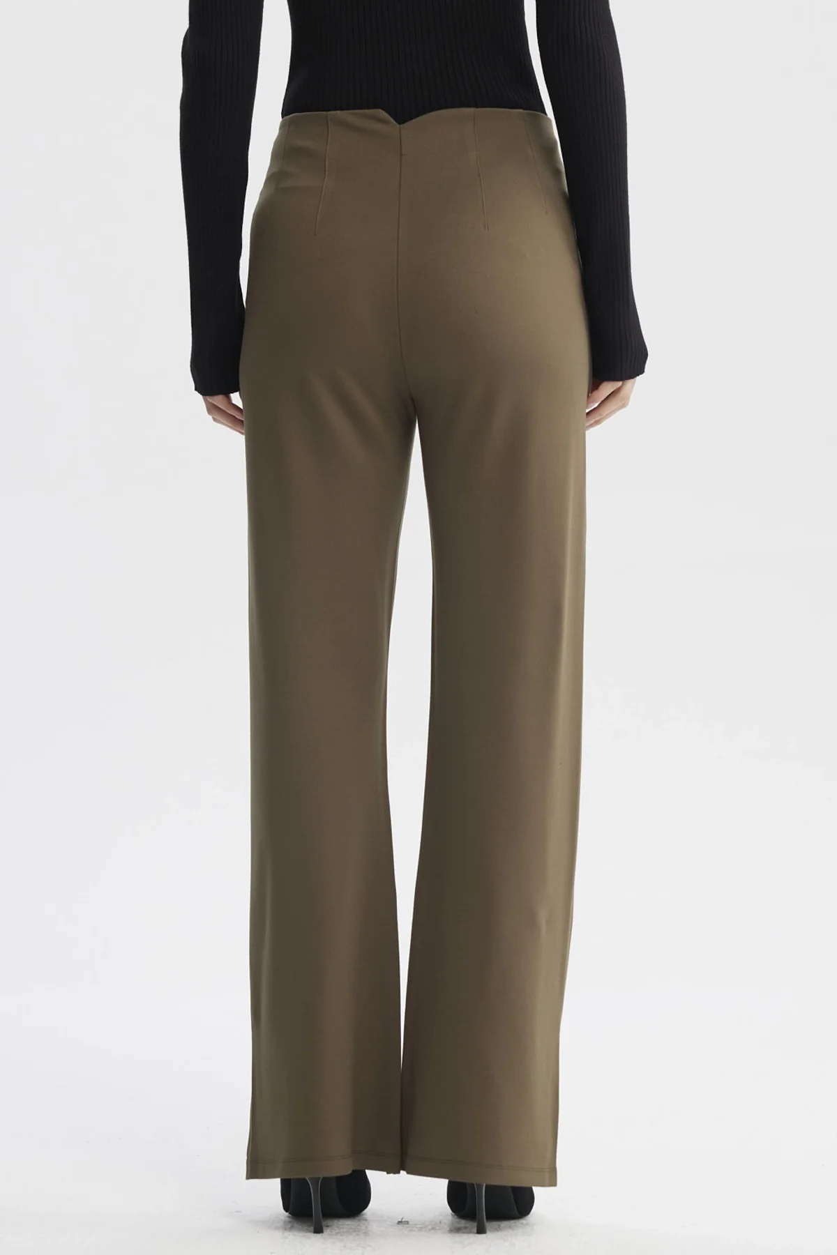 Pantalón Mujer Punto Roma Verde Musgo - Image 3