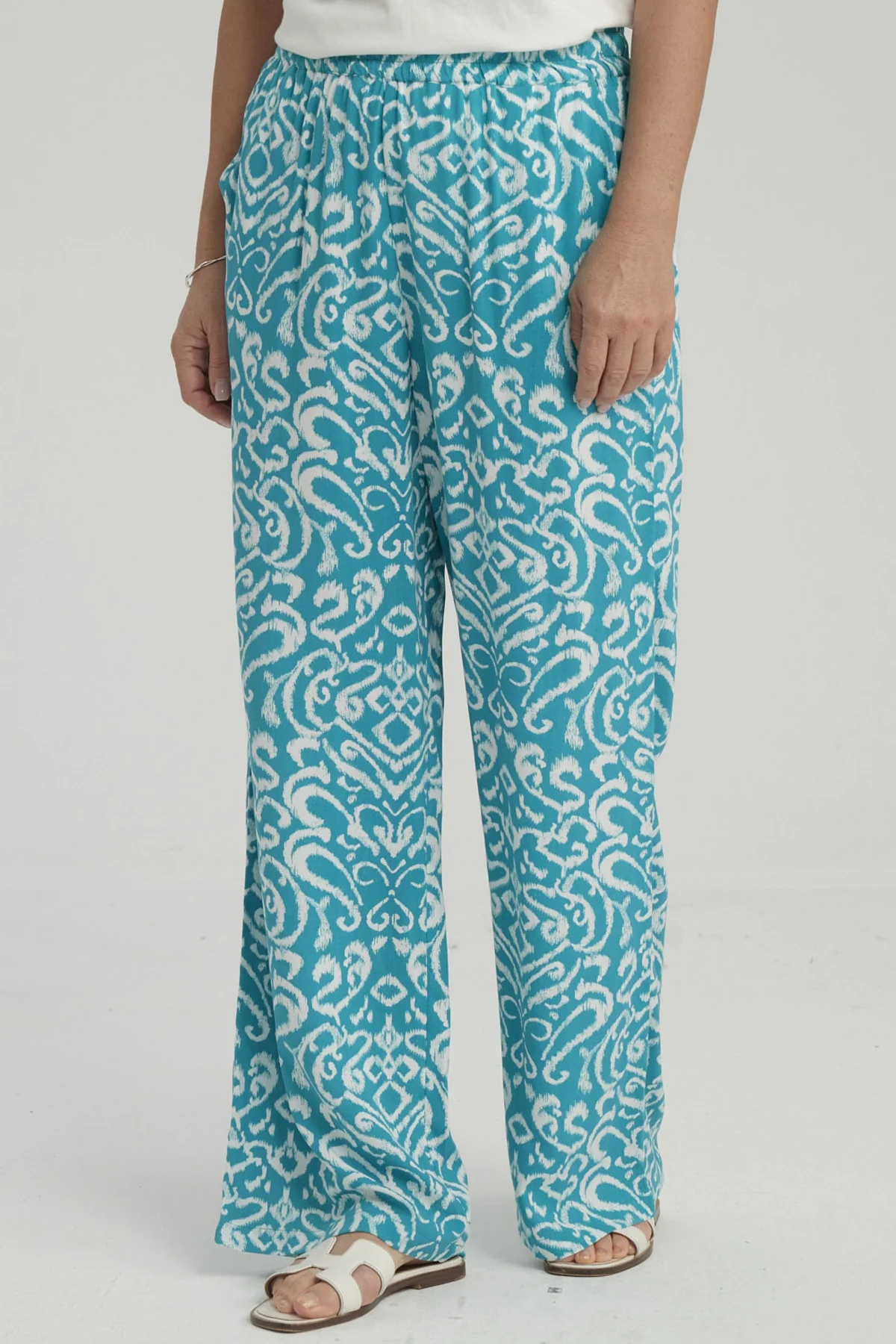 Pantalón Mujer Rapport Turquesa - Image 2