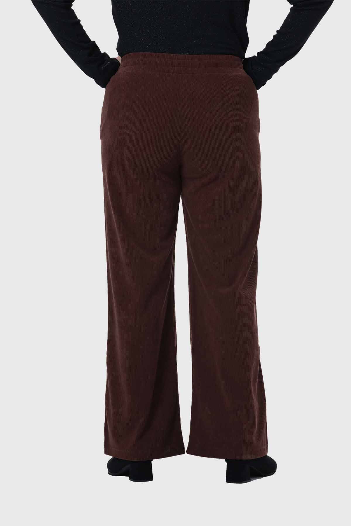Pantalón Mujer Recto Café - Image 3