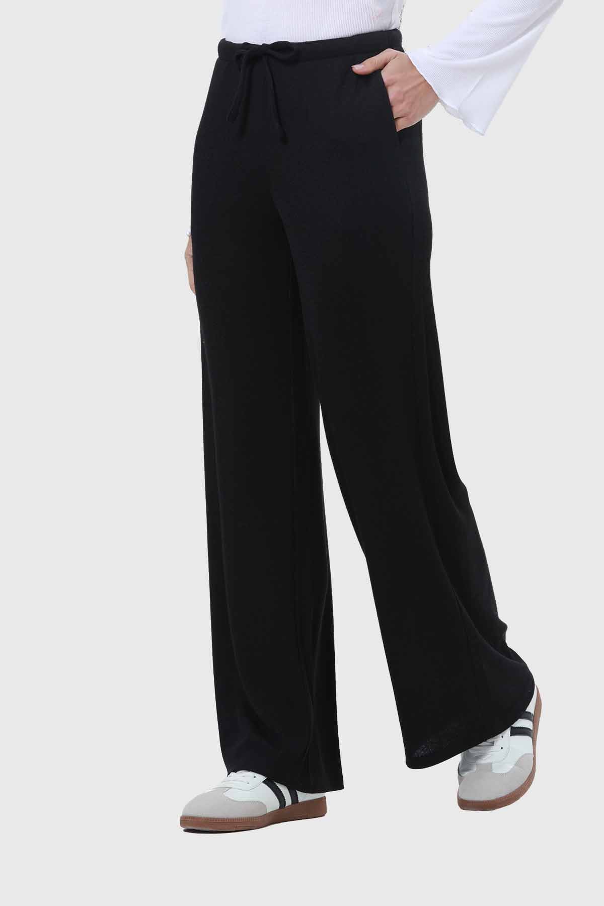Pantalón Mujer Rib Negro - Image 2