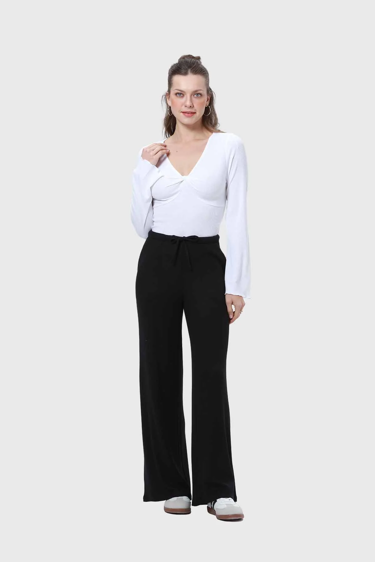 Pantalón Mujer Rib Negro - Image 4