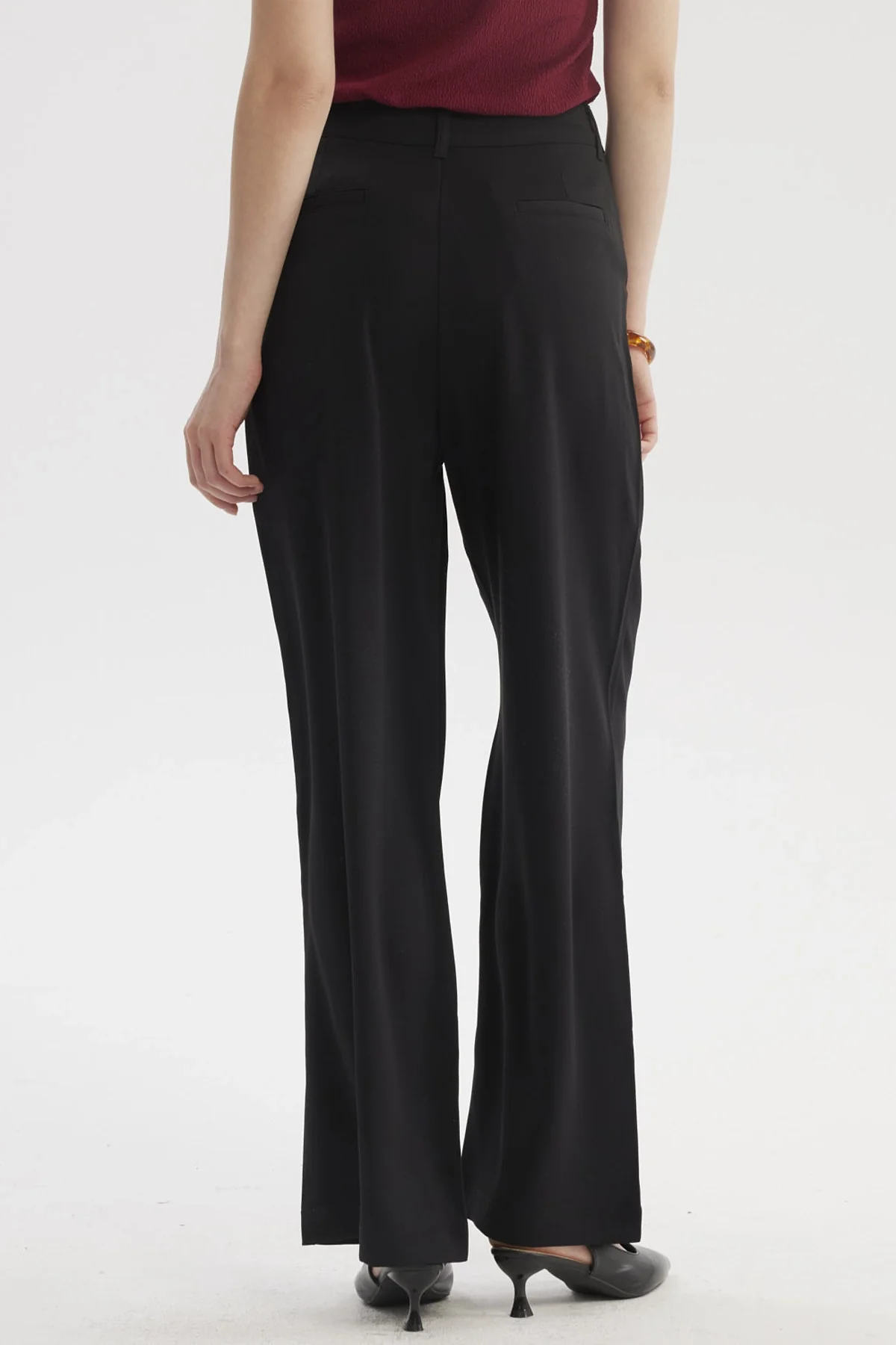 Pantalón Mujer Sastrero Calce Recto Negro - Image 3