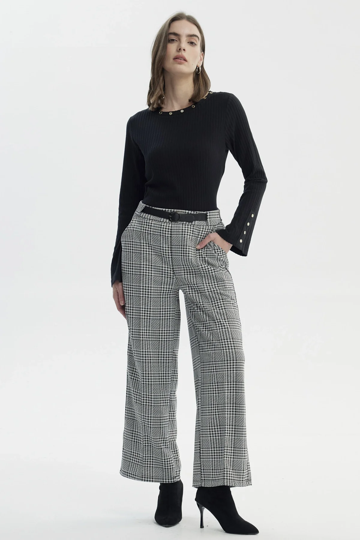 Pantalón Mujer Sastrero Cinturón Crudo - Image 4