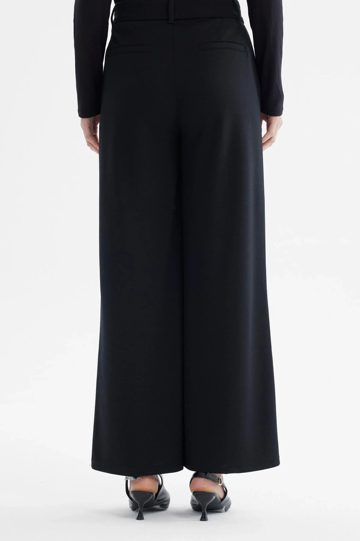 Pantalón Mujer Sastrero Pinza Delantero Negro - Image 3