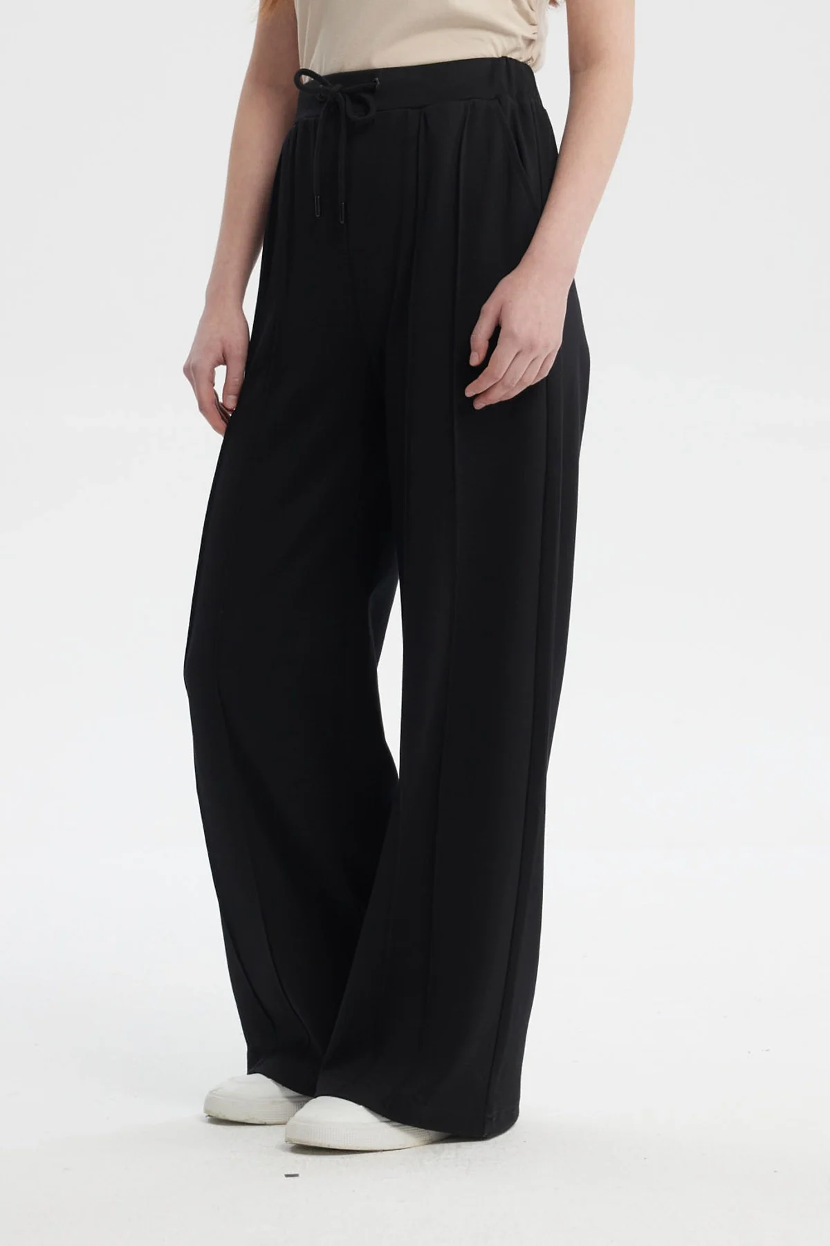 Pantalón Mujer Sastrero Pretina Cordón Negro - Image 2