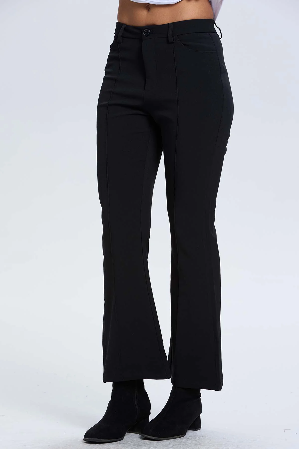 Pantalón Mujer Sastrero Tiro Alto Negro - Image 2