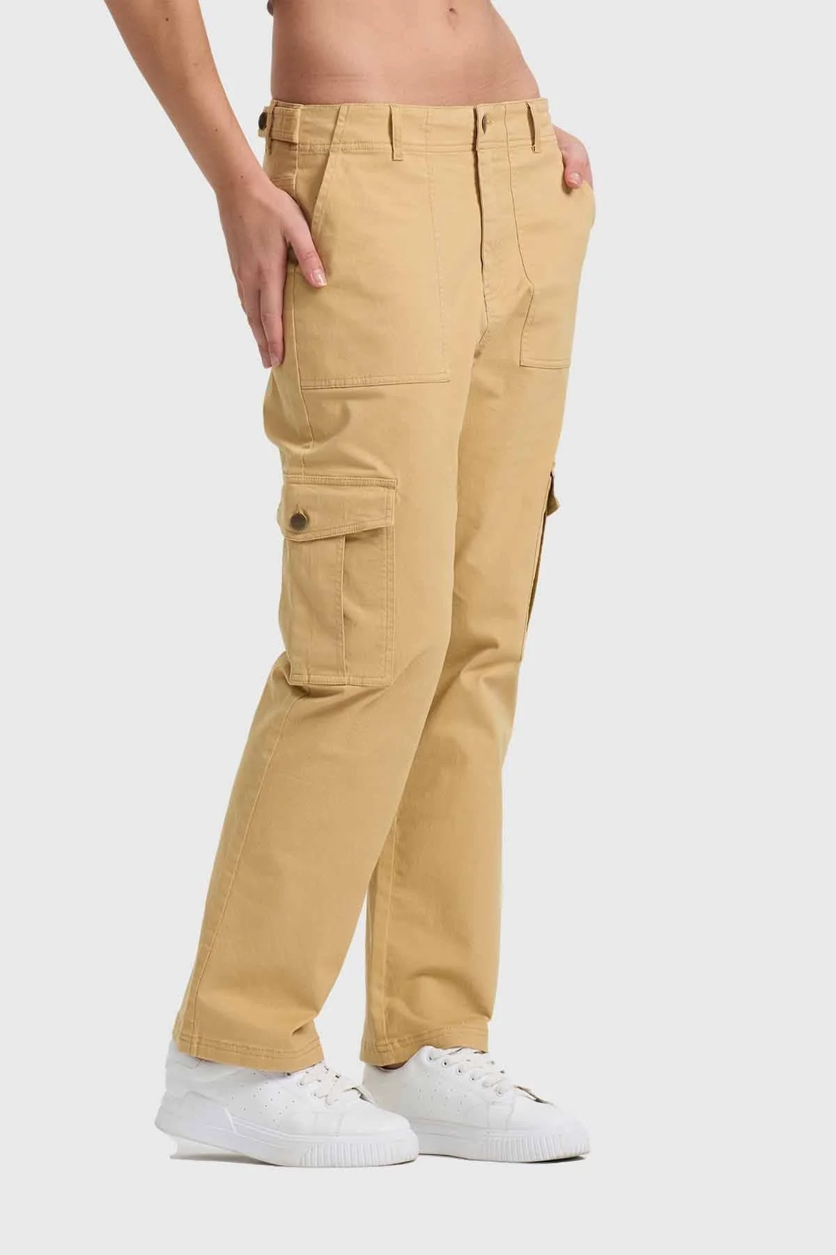 Pantalón Mujer Semi Recto Gabardina Caqui - Image 2