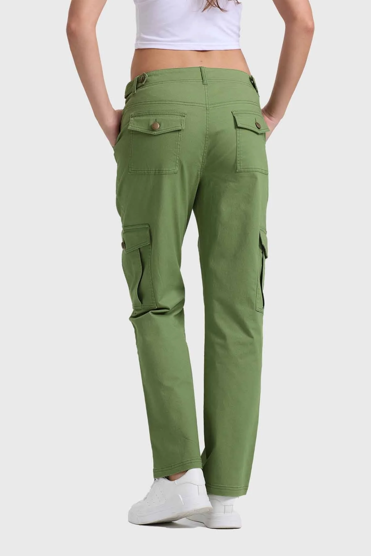Pantalón Mujer Semi Recto Gabardina Verde - Image 3