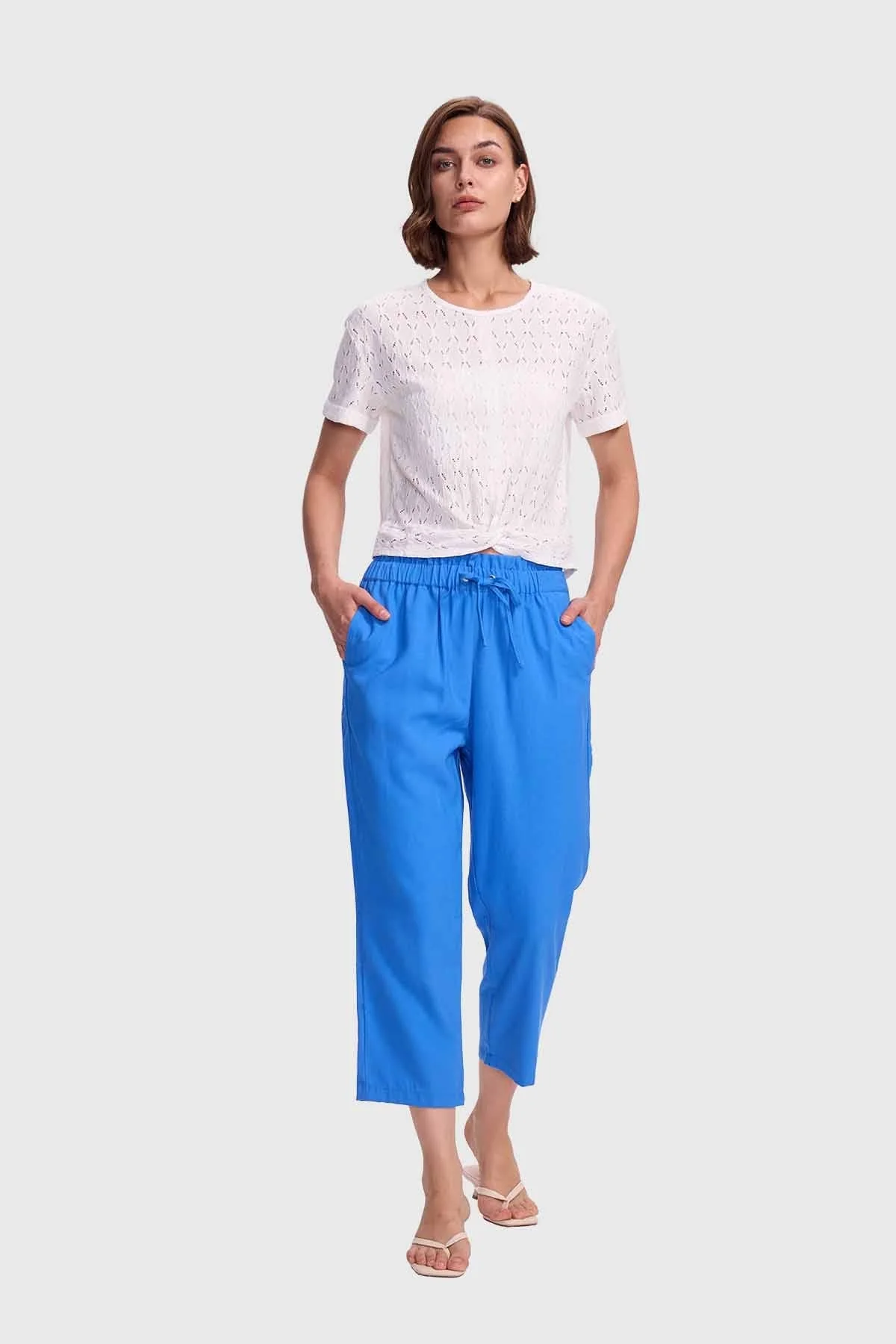 Pantalón Mujer Slim Tobillero Azul - Image 4